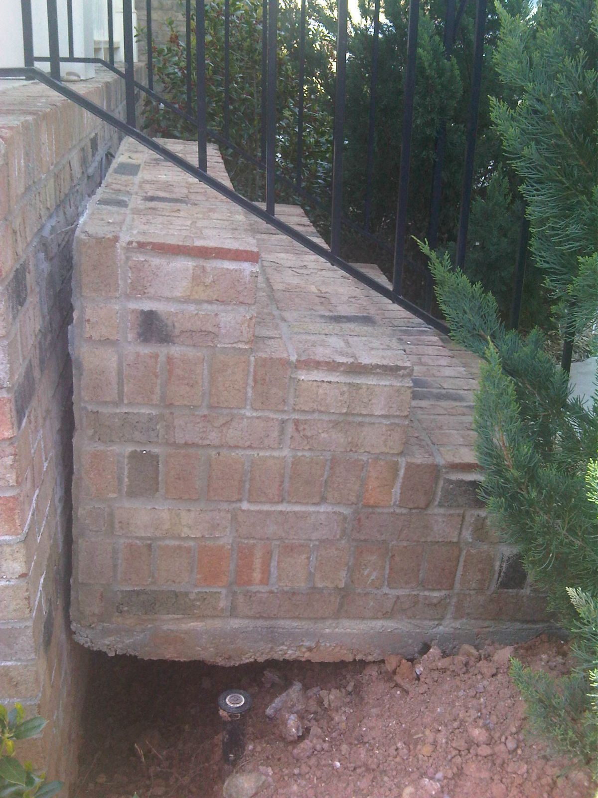 Brick front steps settling and pulling away from the house