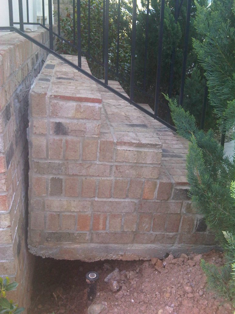 Brick front steps settling and pulling away from the house
